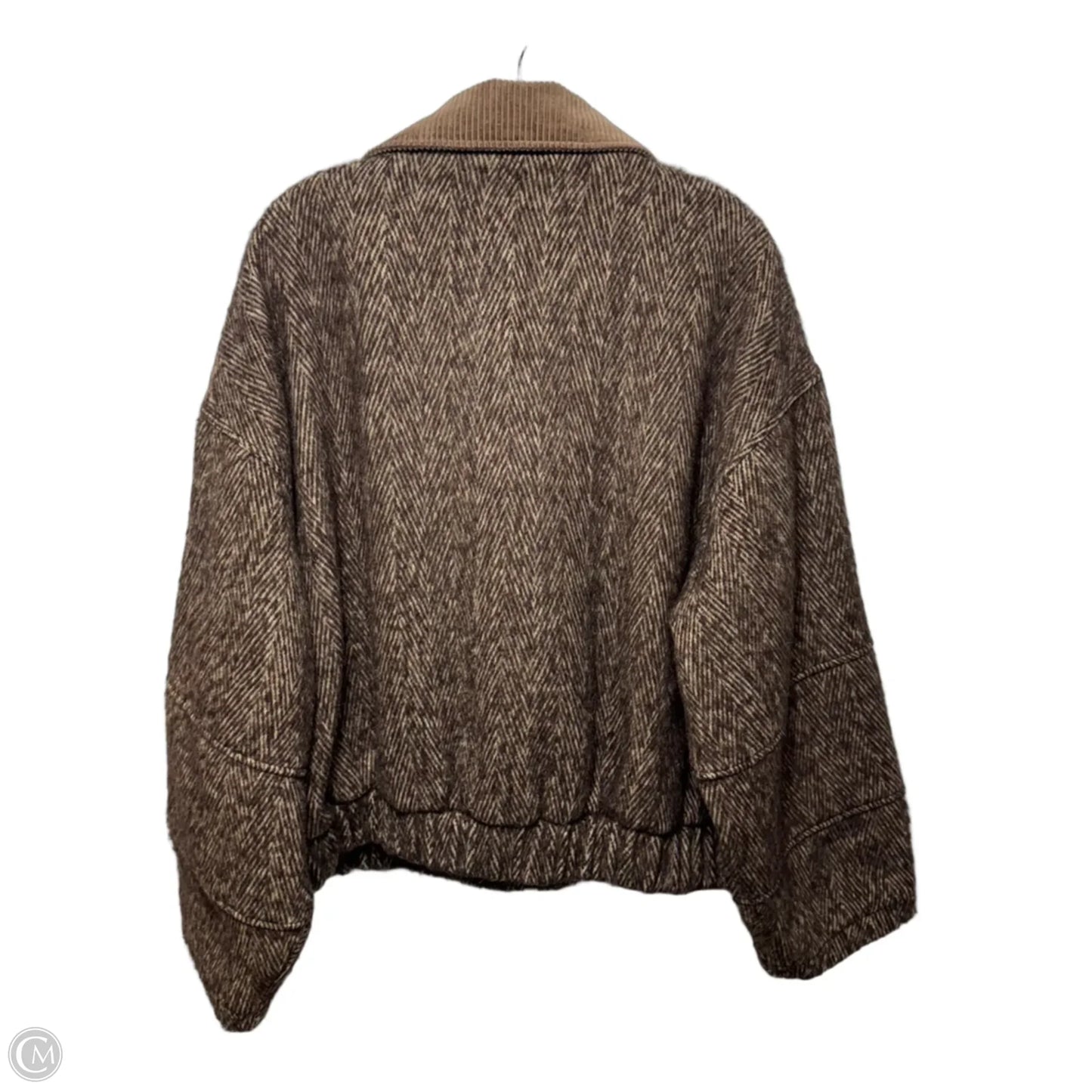 Herringbone Cord Bomber Jacket, By Anthropologie In Brown, Size: 10