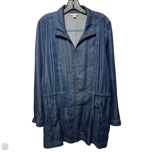 Jacket Denim By J. Jill In Blue Denim, Size: L
