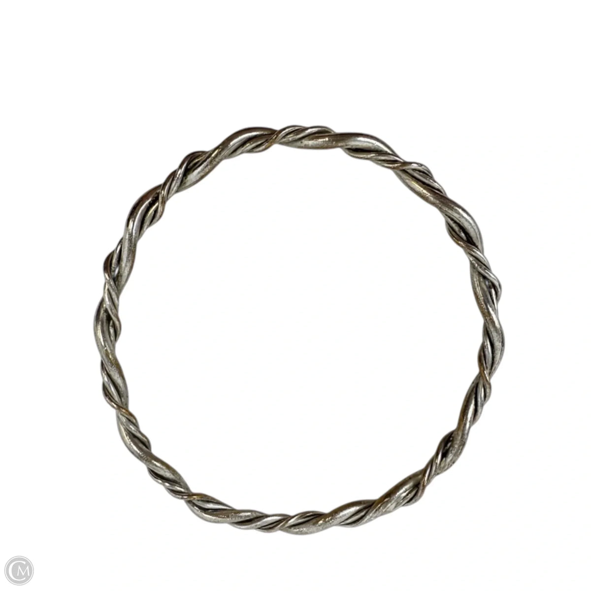 Twisted silver tone Bangle Bracelet