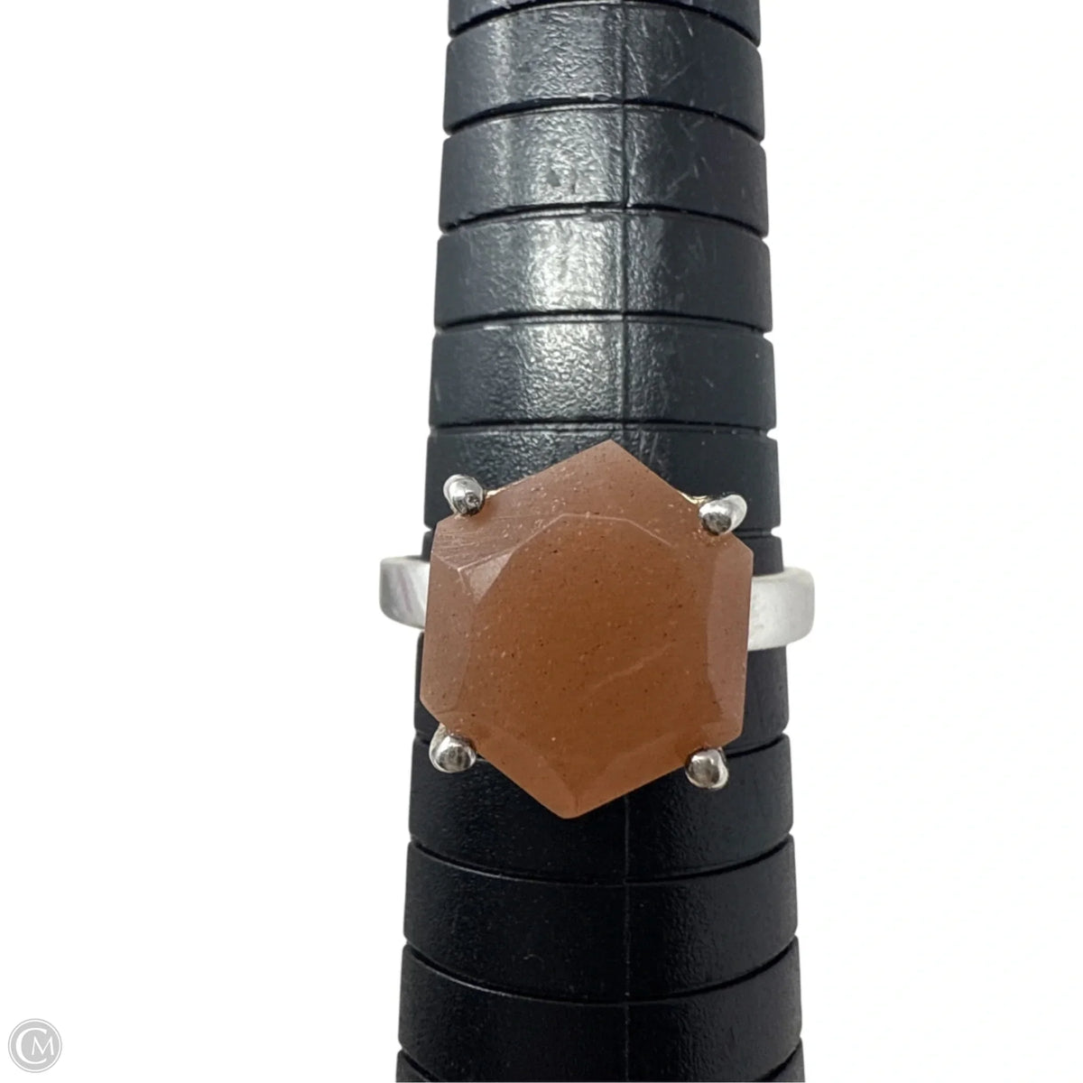 Sterling Silver & Aventurine Statement Ring, Size: 9