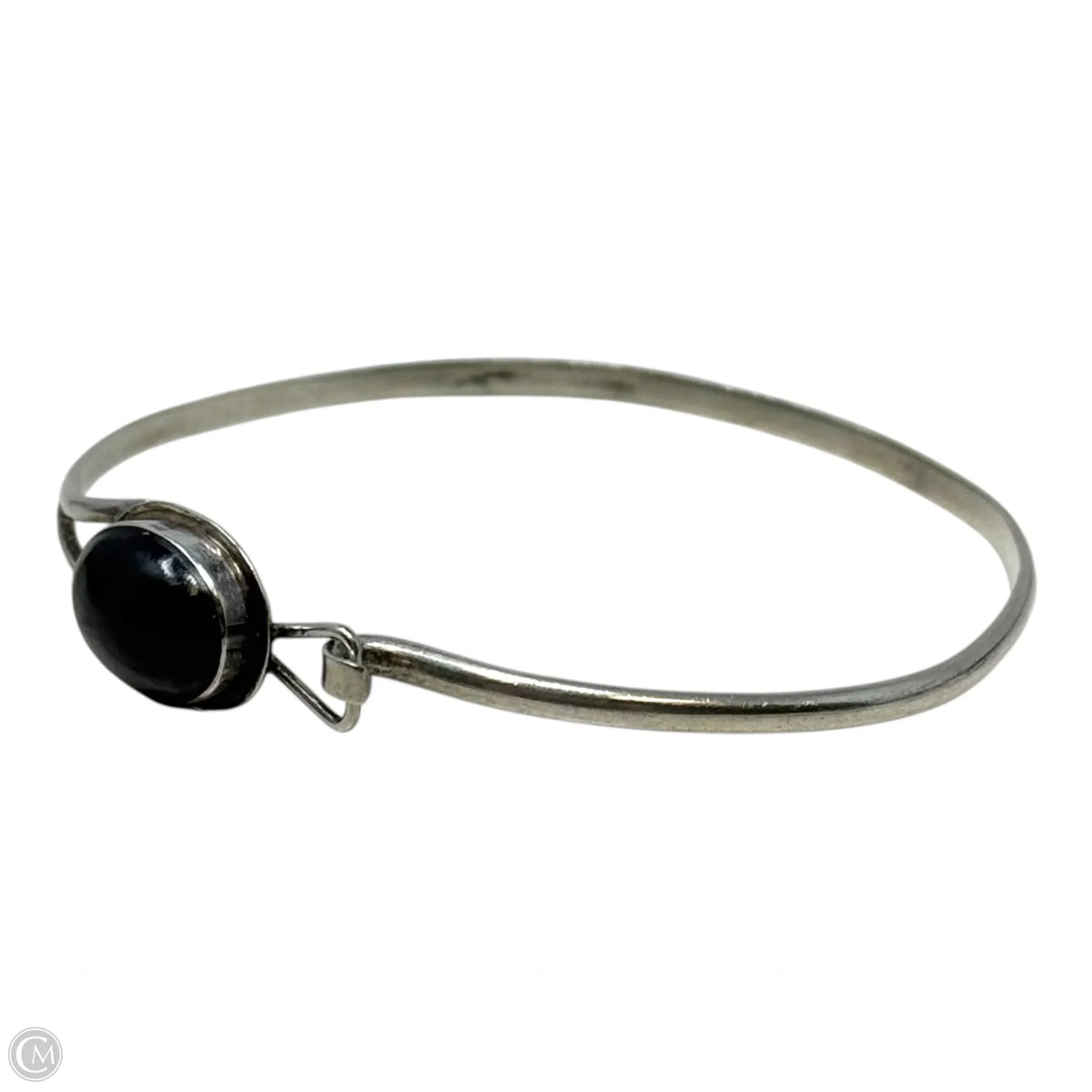 Onyx Sterling Silver Bangle Bracelet