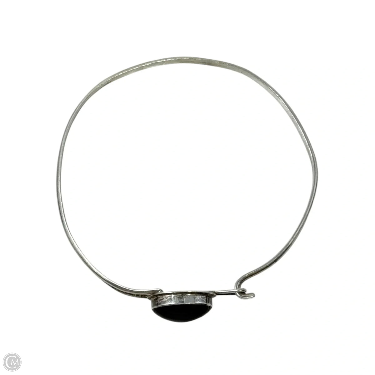 Onyx Sterling Silver Bangle Bracelet