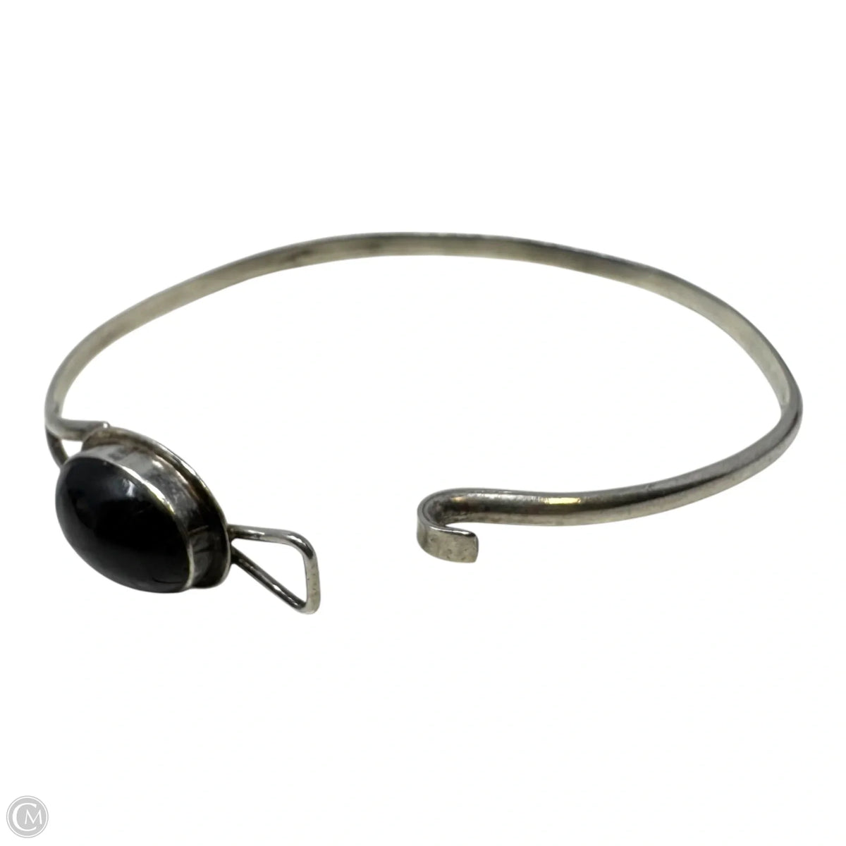 Onyx Sterling Silver Bangle Bracelet