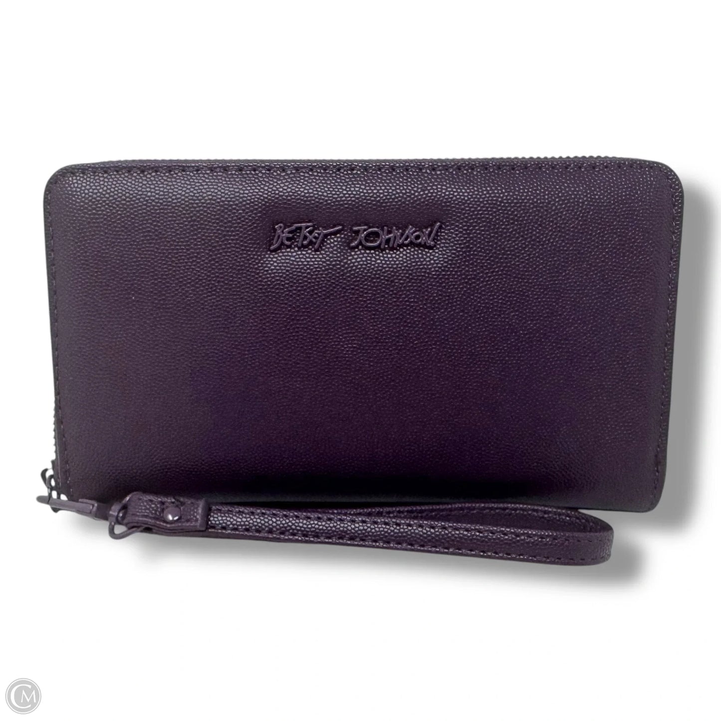 XO Zip Around Long Wallet WristletBy Betsey Johnson In Midnight Plum, Size: Medium