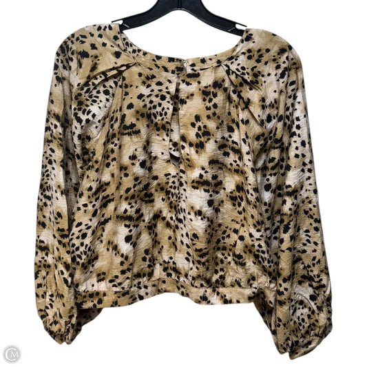 Top Long Sleeve By Banana Republic In Animal Print, Size: M