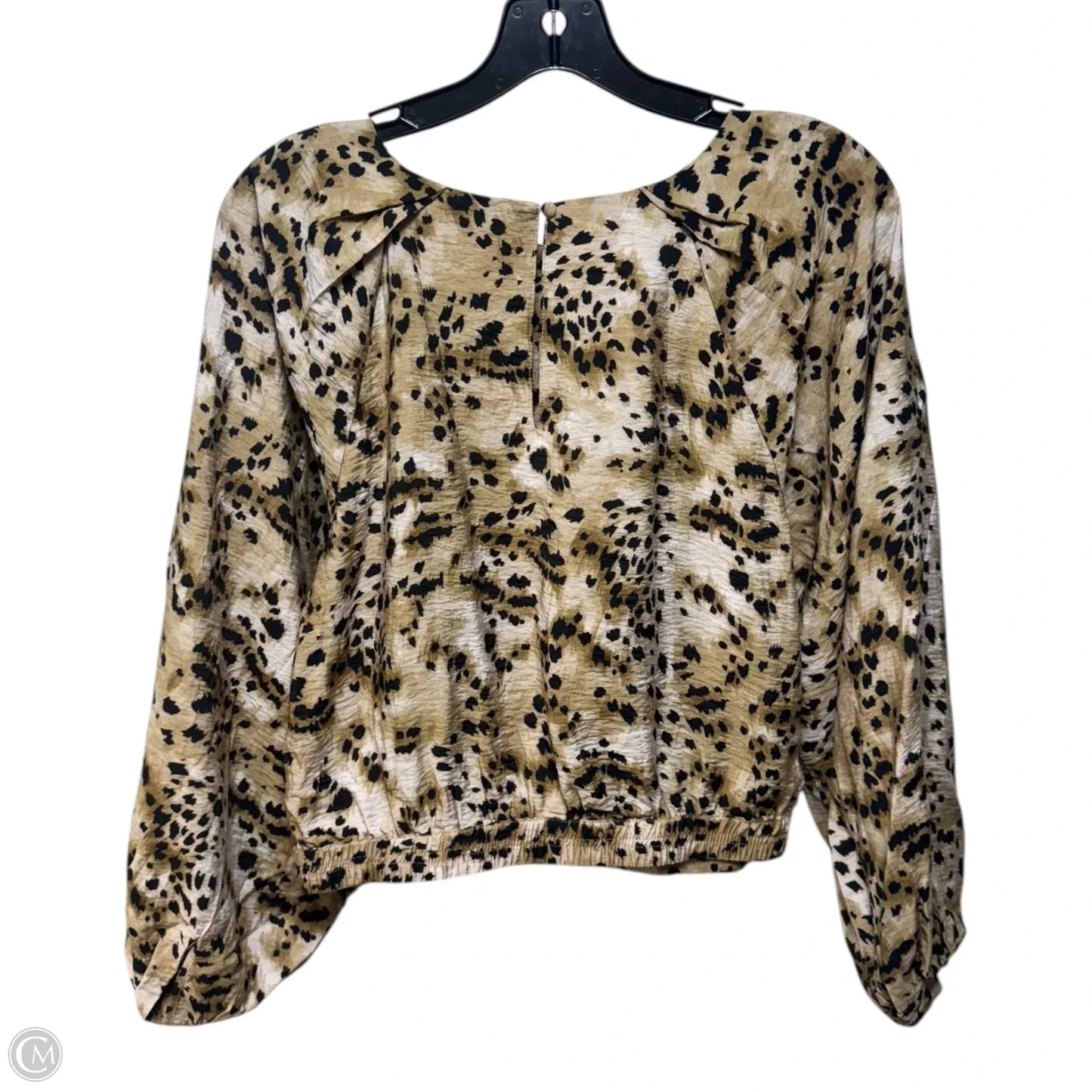 Top Long Sleeve By Banana Republic In Animal Print, Size: M
