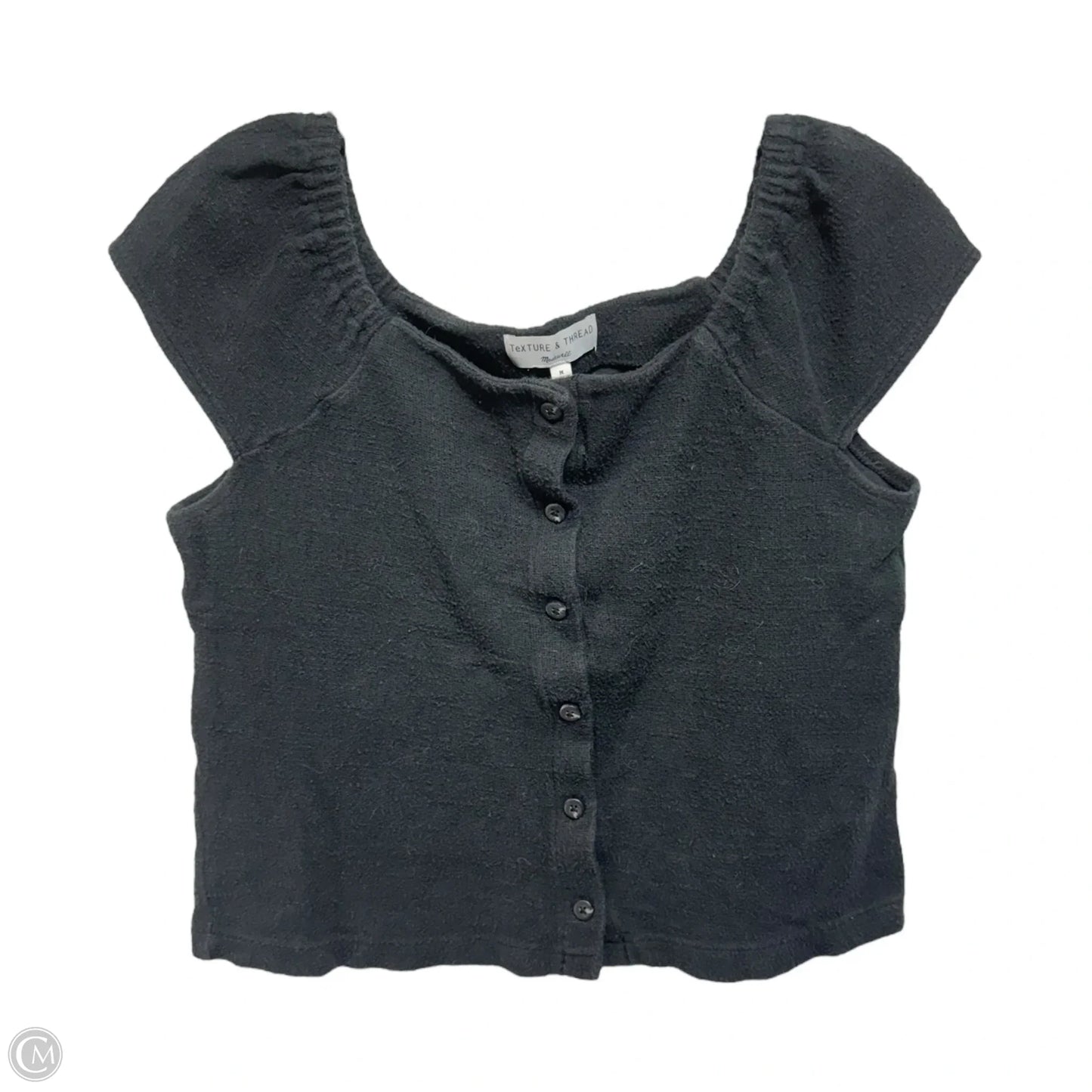 Top Short Sleeve By Texture & Thread Madewell In Black, Size: M