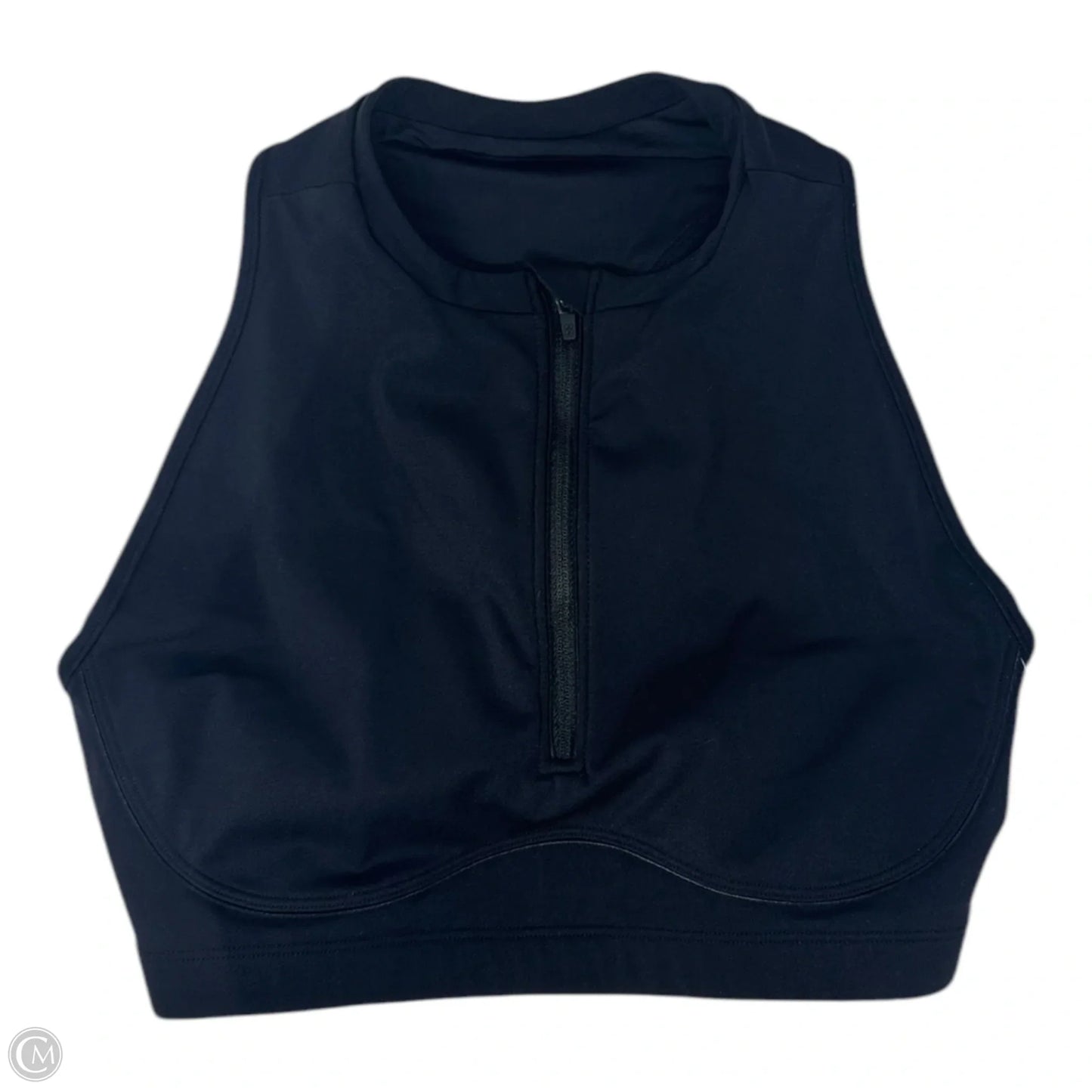 Zip Athletic Bra  By Sweaty Betty In Black, Size: M