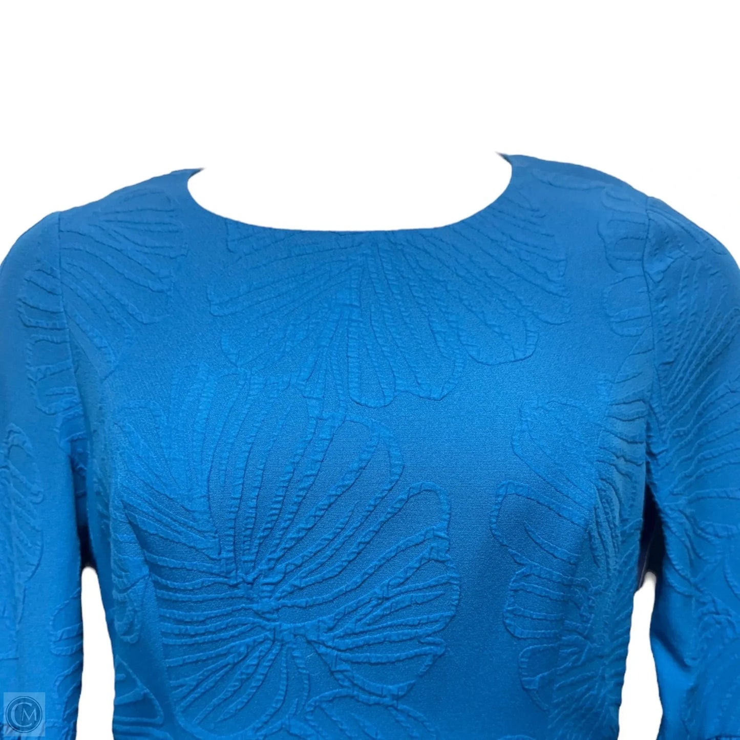 Viola Stretch Dress Designer By Lilly Pulitzer In Macaw Blue Who Let The Fronds Out Pucker Jacquard, Size: 10