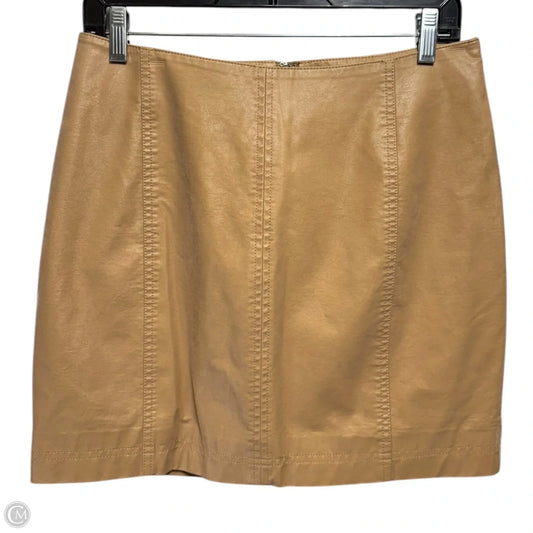 Modern Femme Vegan Suede Leather Mini Skirt By Free People In Beige, Size: S