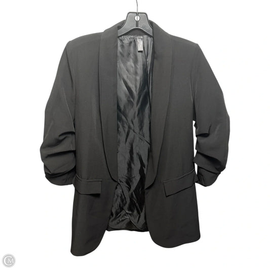 Ruched Sleeve Blazer By Venti6 In Black, Size: L