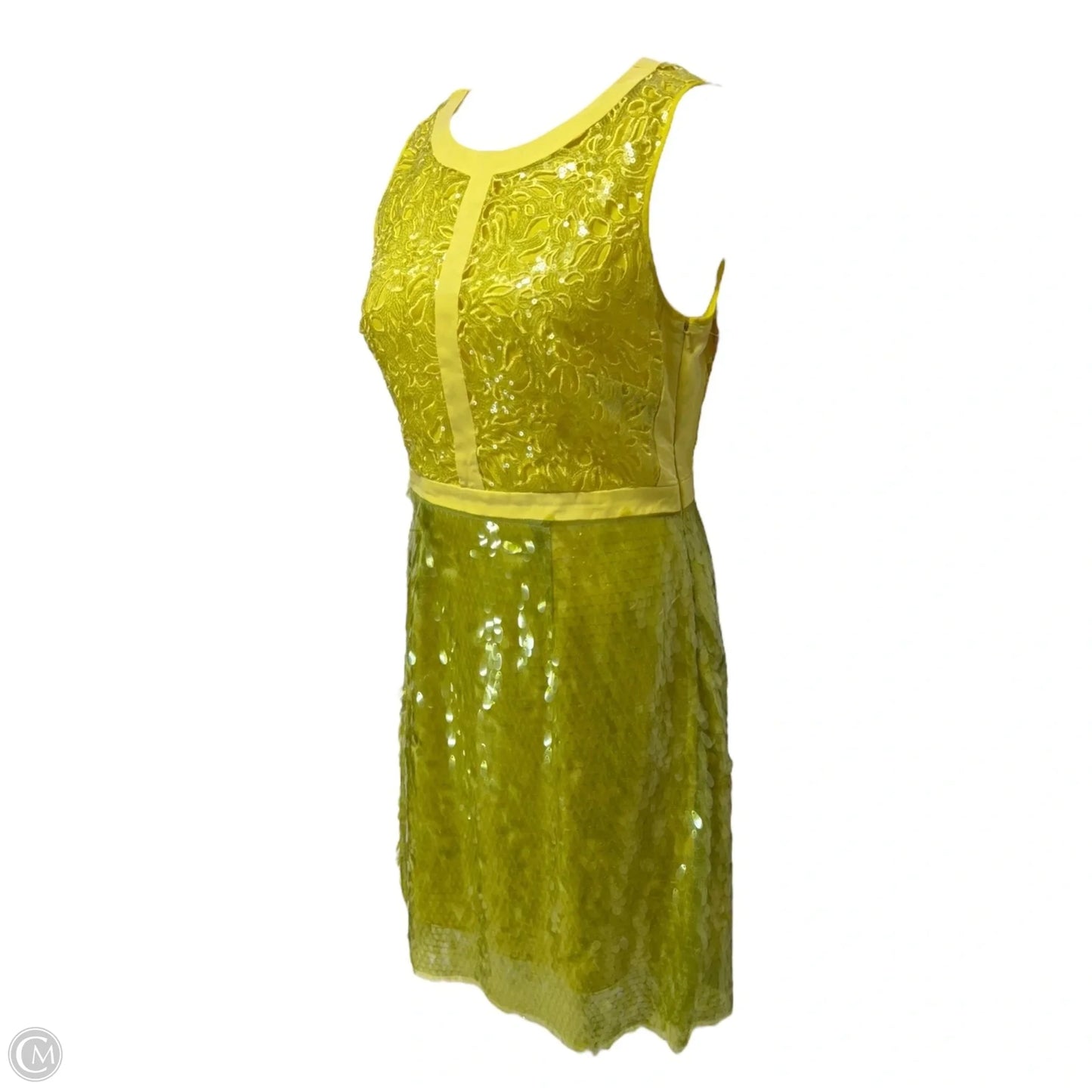 Kenzie Sequin Dress By Coast In Yellow, Size: 12