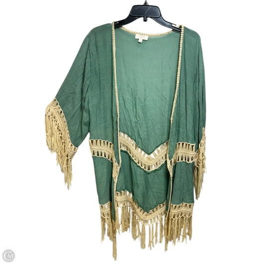 Kimono By Umgee In Green & Tan, Size: L