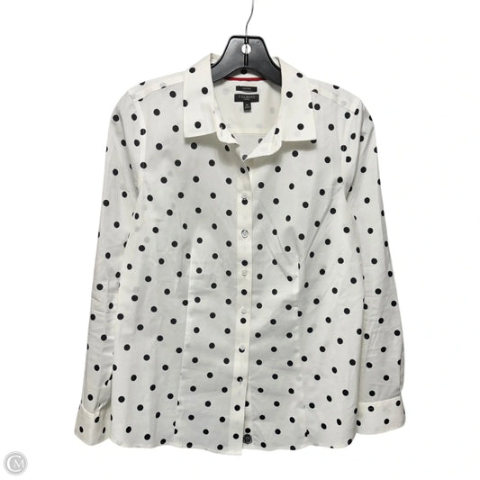 Perfect Shirt By Talbots In Polkadot Pattern, Size: 8p