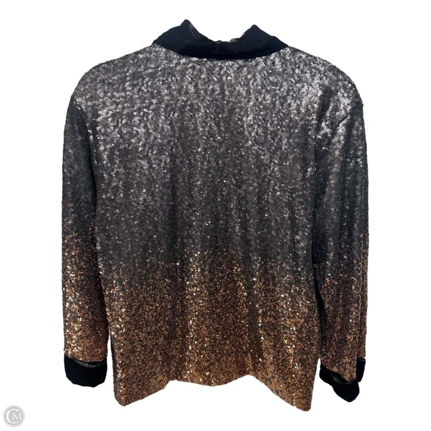 Dorian Sequin Kimono Blazer By Johnny Was In Black & Brown, Size: Xl