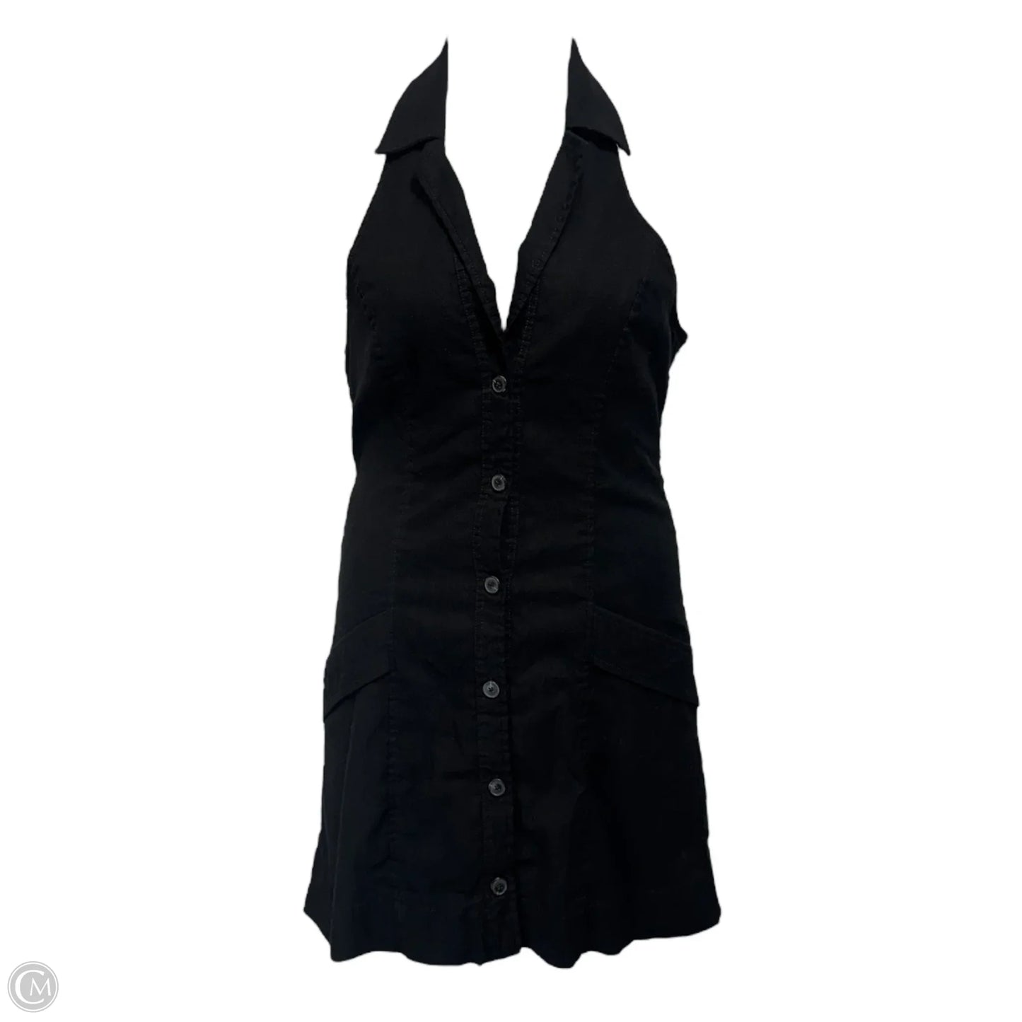 The Amelia Collared Mini Dress By Maeve In Black, Size: M