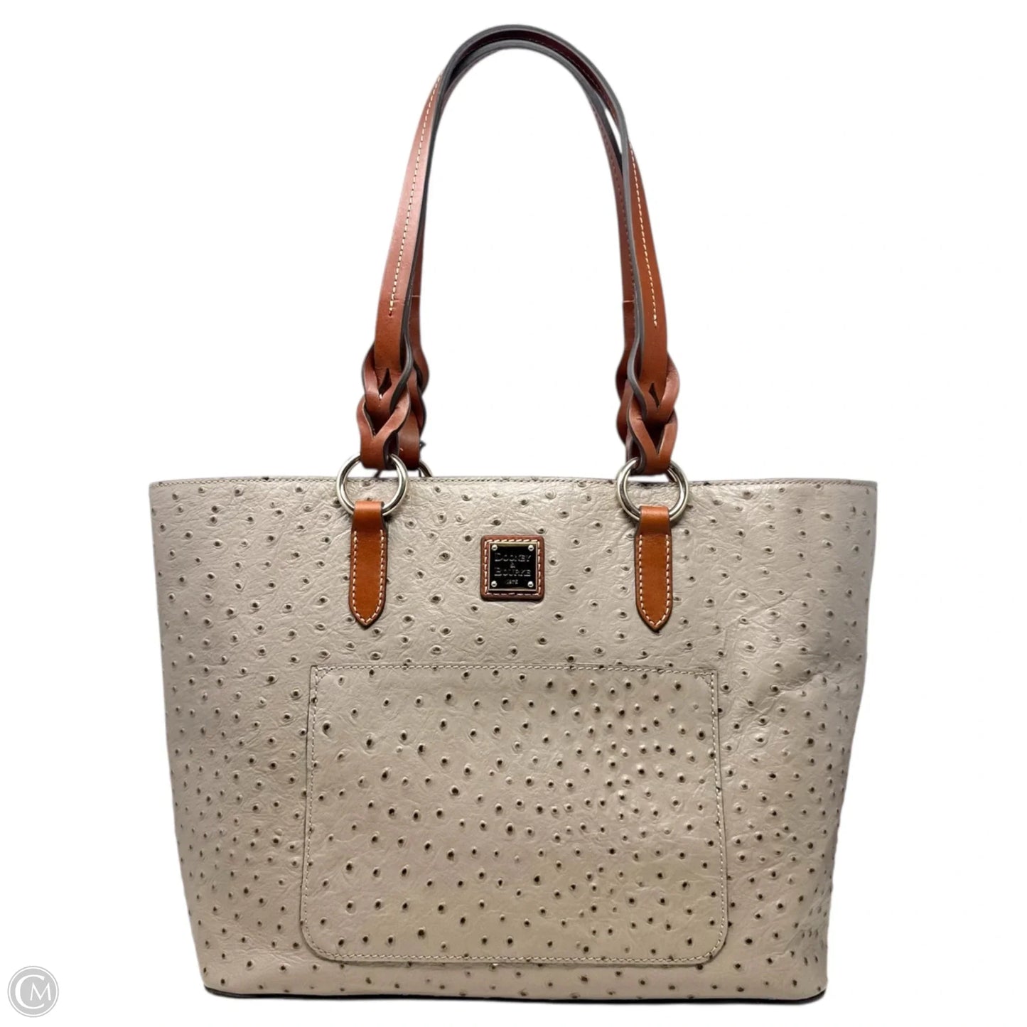Ostrich Tammy Tote Designer By Dooney And Bourke, Size: Large