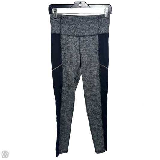 Athletic Leggings By Athleta In Black & Grey, Size: S