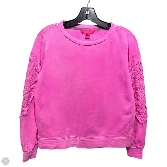 Rooney Sweatshirt Designer By Lilly Pulitzer In Plumeria Pink, Size: XS