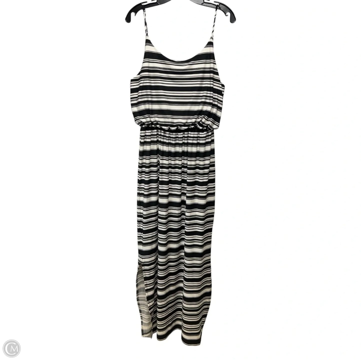 Dress Casual Maxi By Nina Leonard In Striped Pattern, Size: L