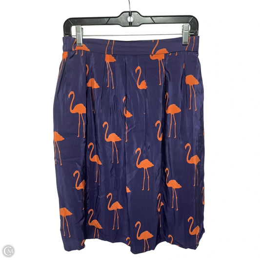 Rare Stilt Striders Silk Skirt By Charlotte Taylor X Anthropologie  In Animal Print, Size: 4