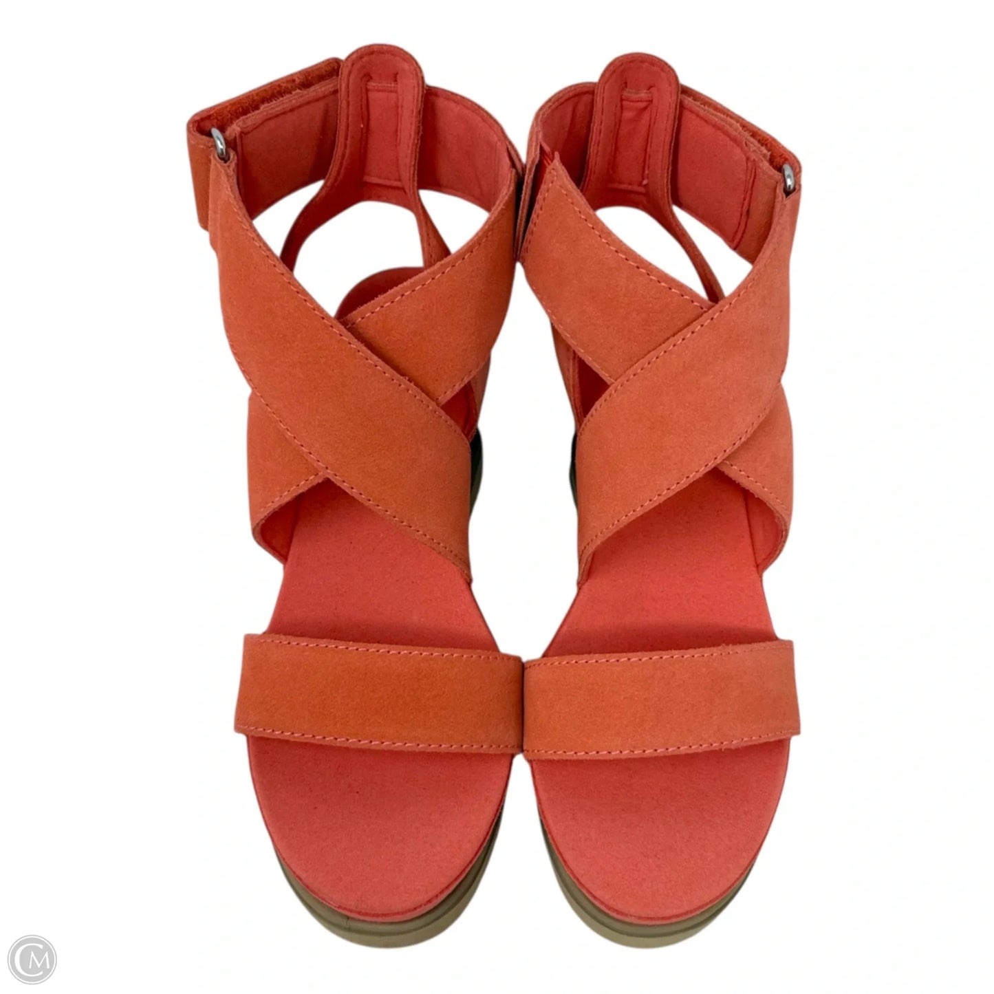 Ileana Ankle Strap Wedge Sandals Designer By Ugg In Peach, Size: 7