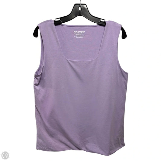 Top Sleeveless By Chicos In Purple, Size: L