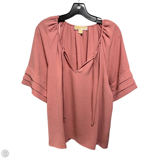 Top Long Sleeve By Michael By Michael Kors In Pink, Size: L