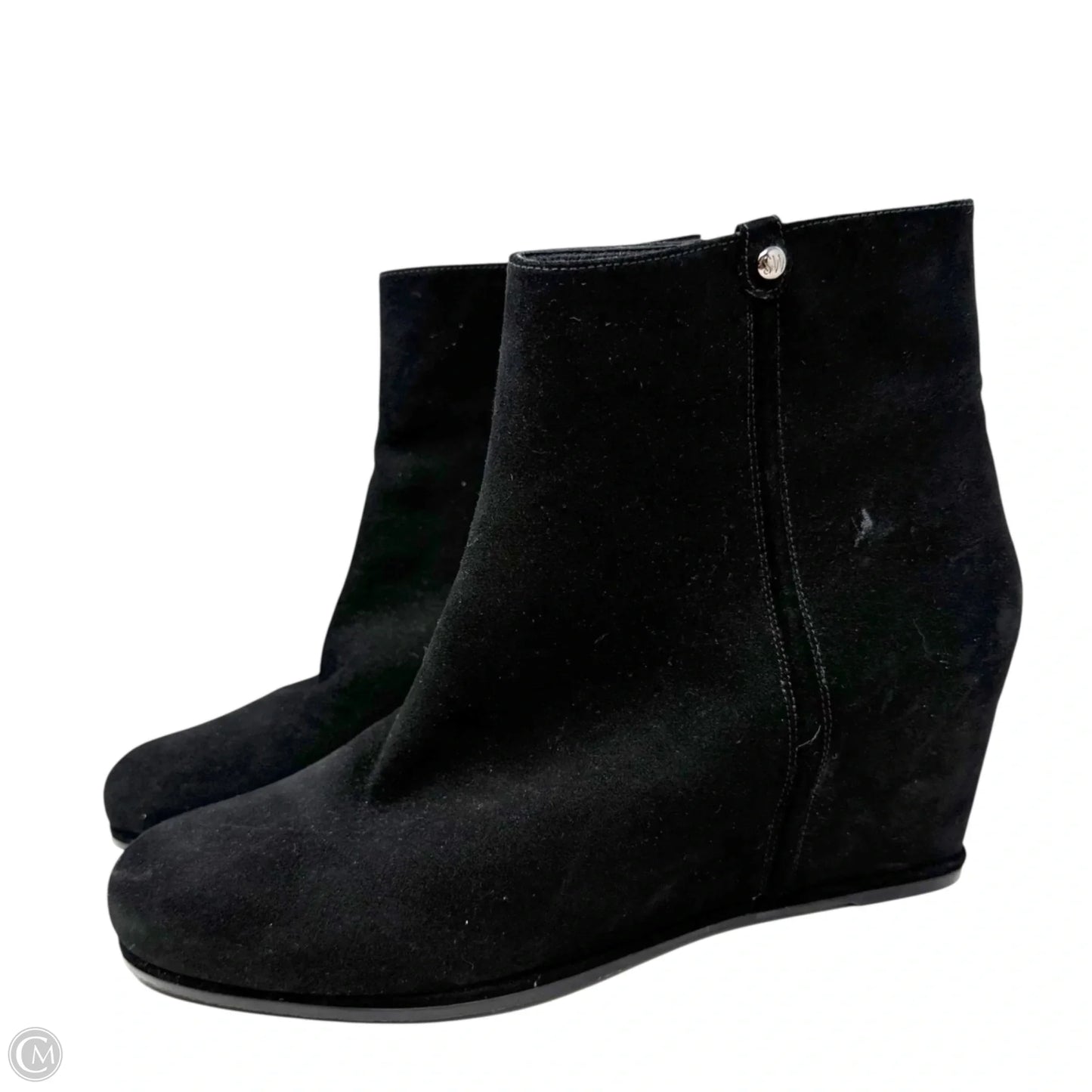 Sidetrack Wedge Boots Designer By Stuart Weitzman In Black, Size: 11.5