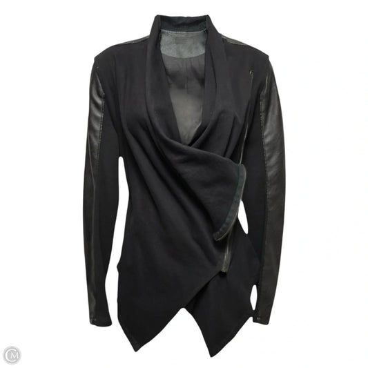 Faux Leather Drape Front Moto Jacket By Blanknyc In Black, Size: S