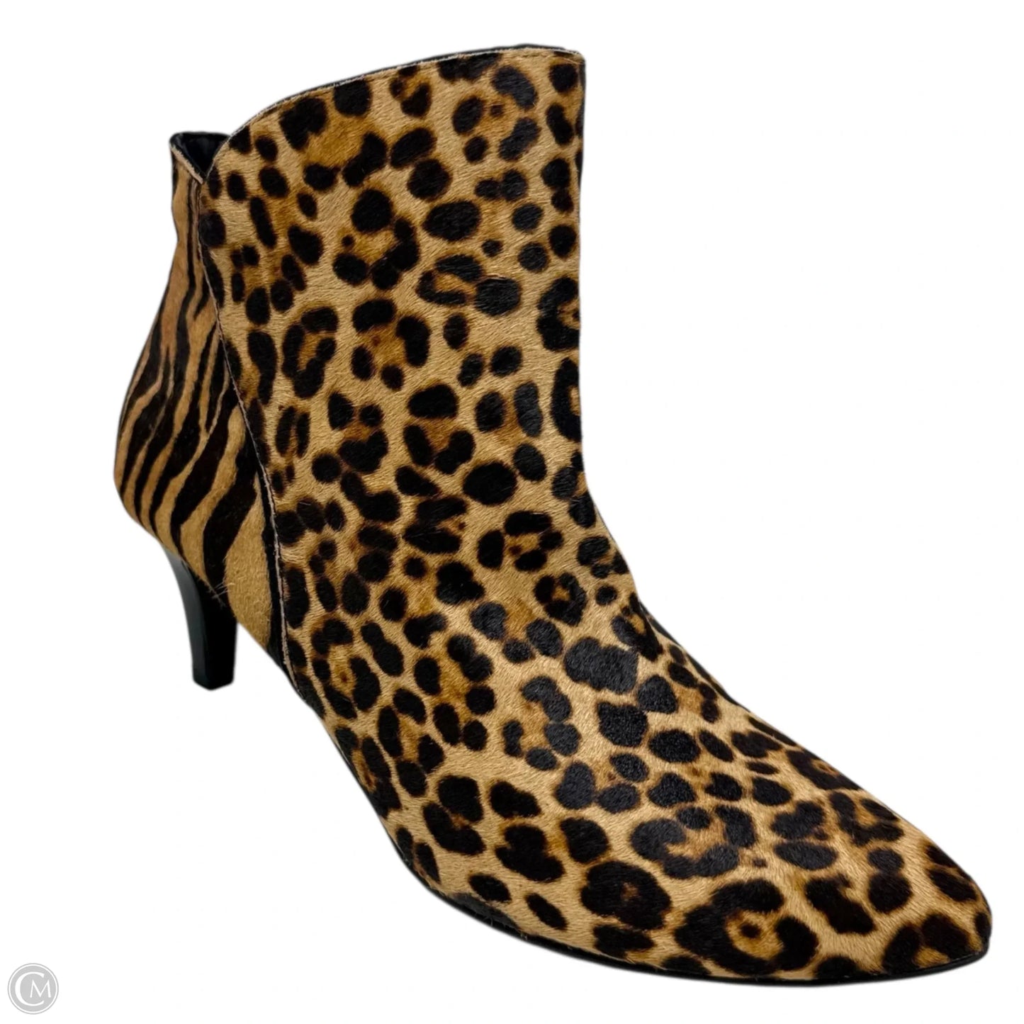 Harpper kitten Heel Booties By Alfani In Leopard Print Calfhair, Size: 7