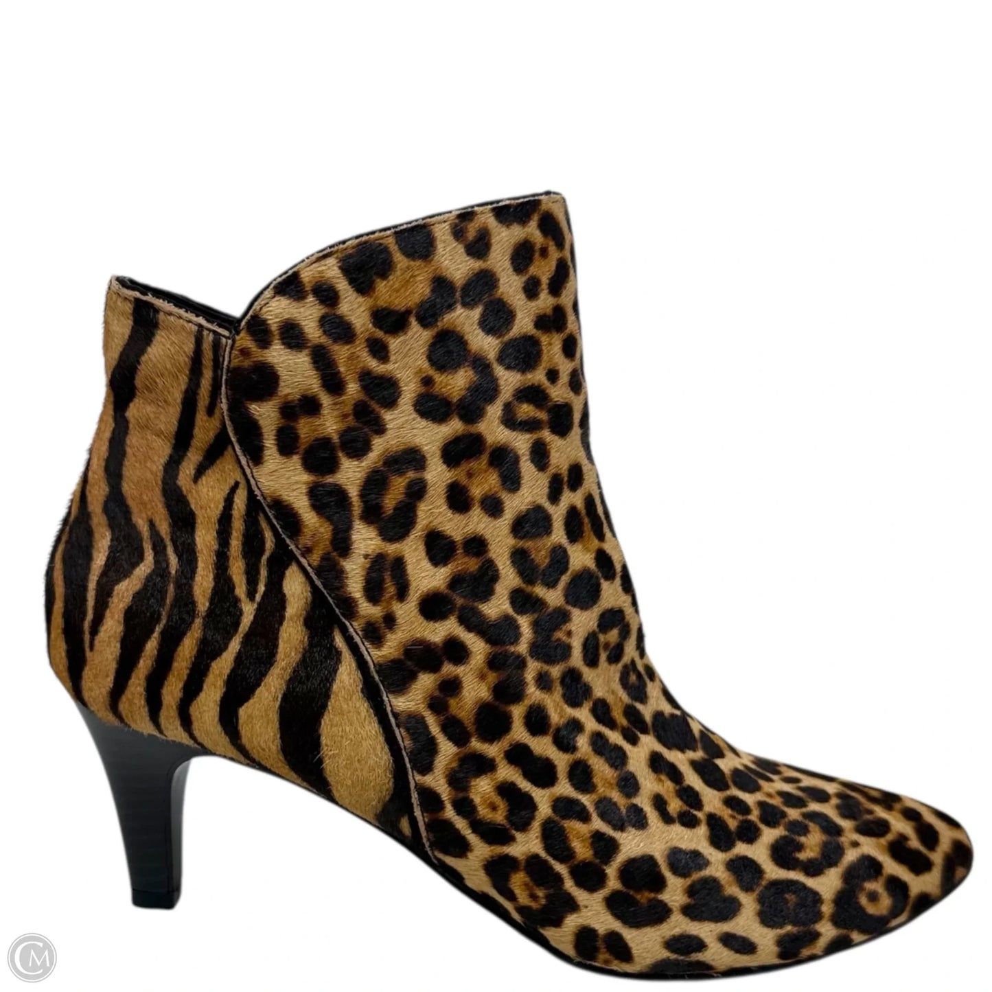 Harpper kitten Heel Booties By Alfani In Leopard Print Calfhair, Size: 7