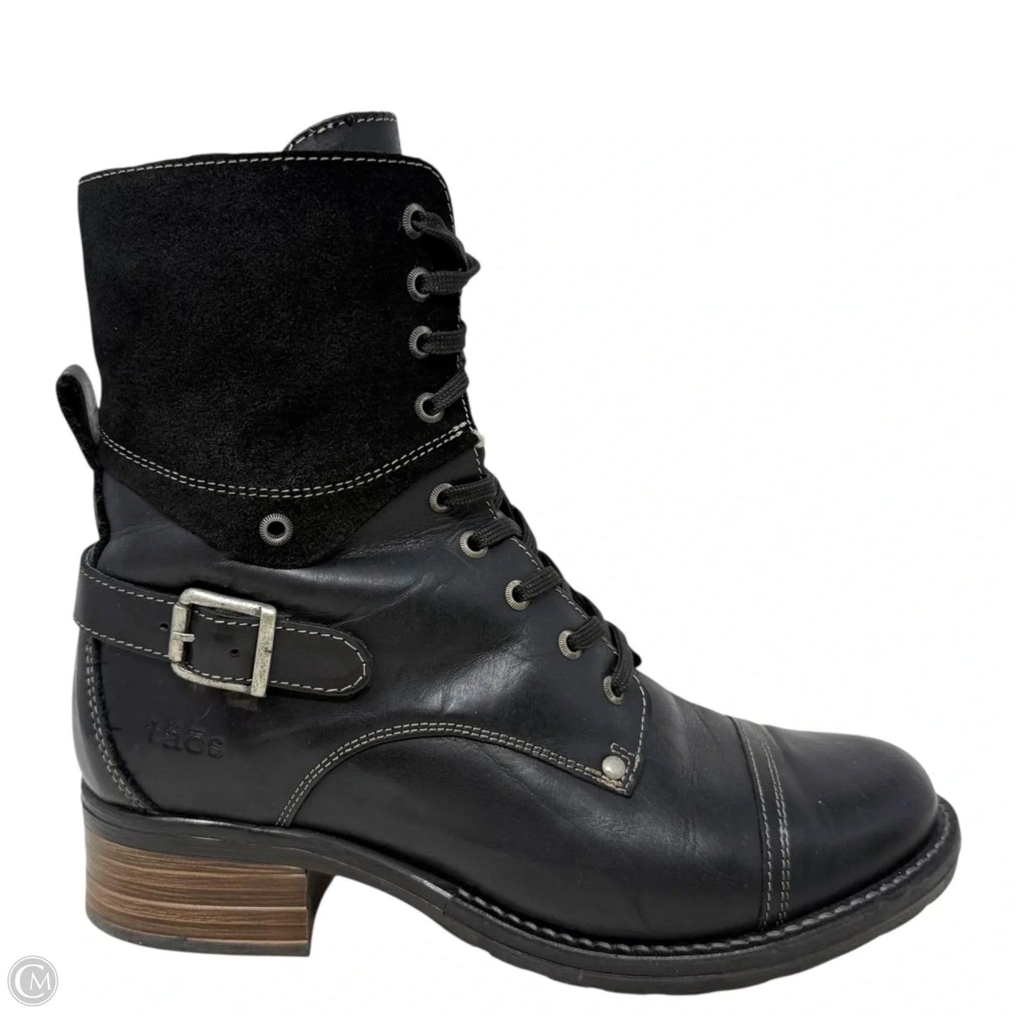 Crave Leather Combat Boots By Taos In Black, Size: 11.5