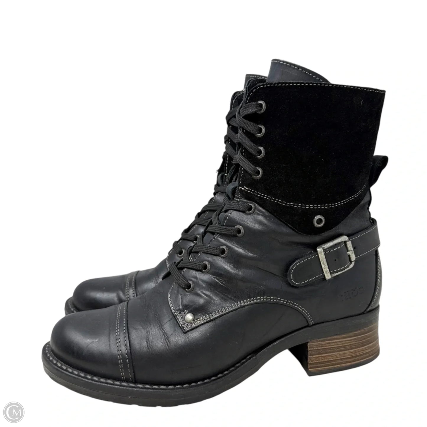 Crave Leather Combat Boots By Taos In Black, Size: 11.5