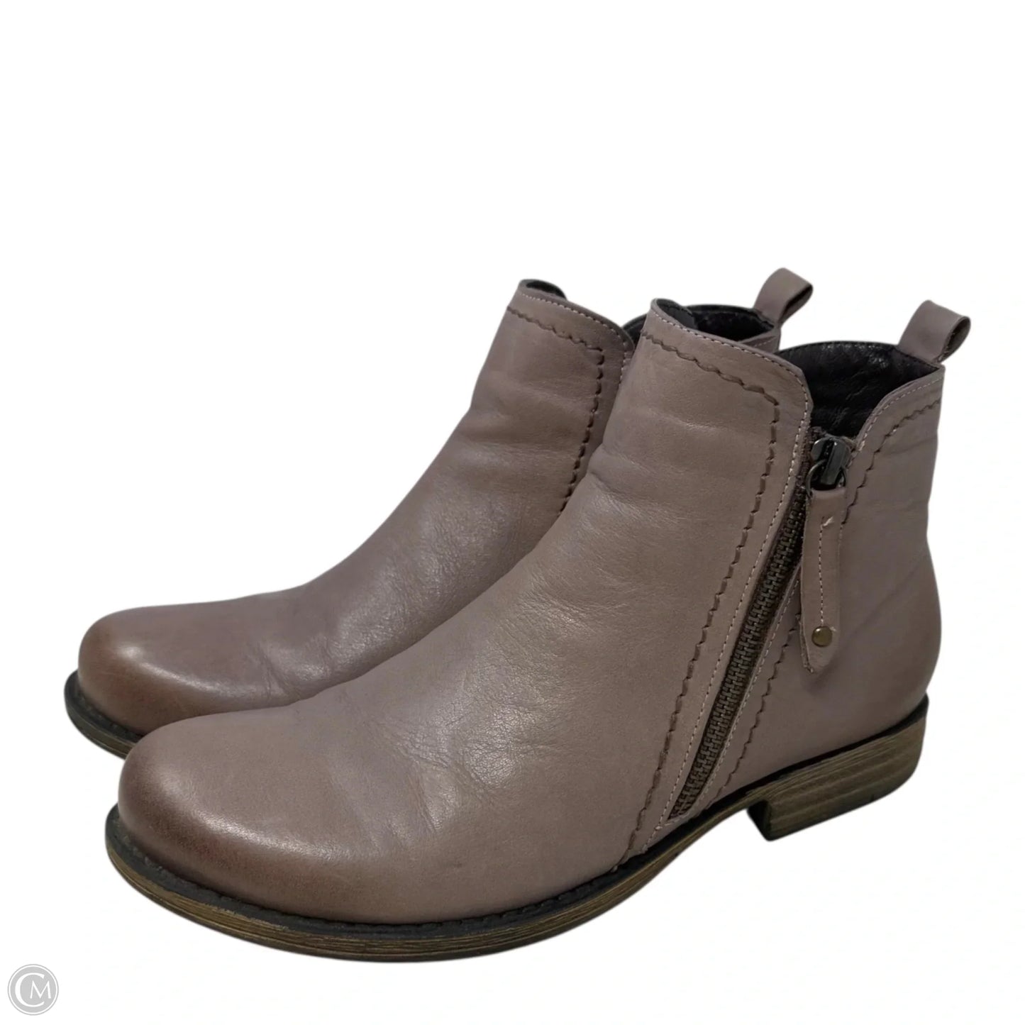 Oziel Leather Booties By Spring Step In Taupe, Size: 7.5