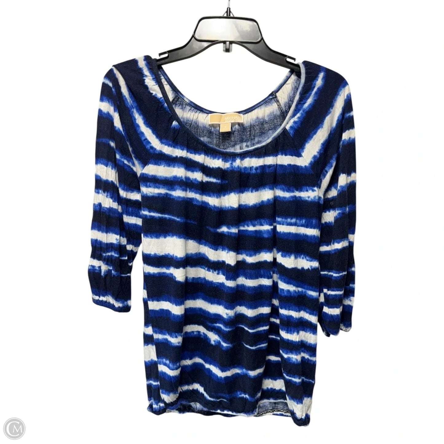 Top 3/4 Sleeve By Michael By Michael Kors In Tie Dye Print, Size: S
