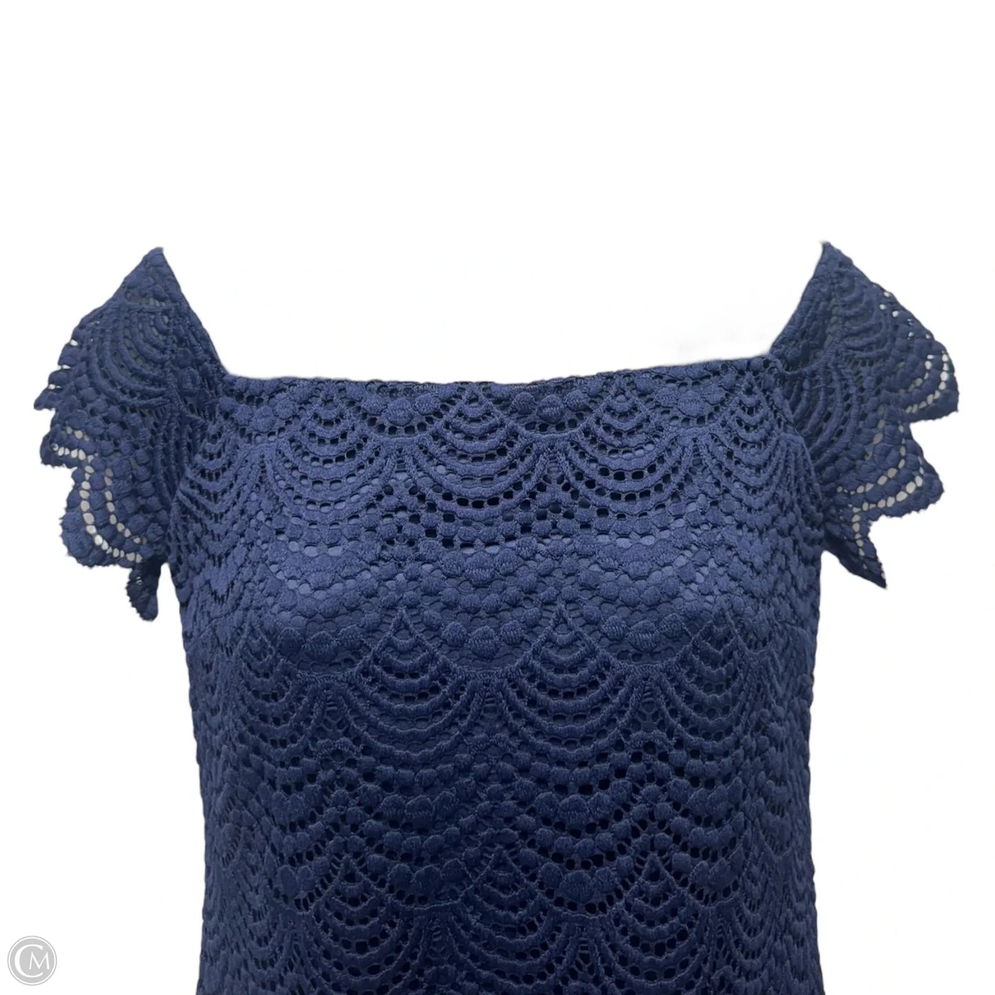 Jade Dress Designer By Lilly Pulitzer In True Navy Scalloped Shell Lace, Size: S