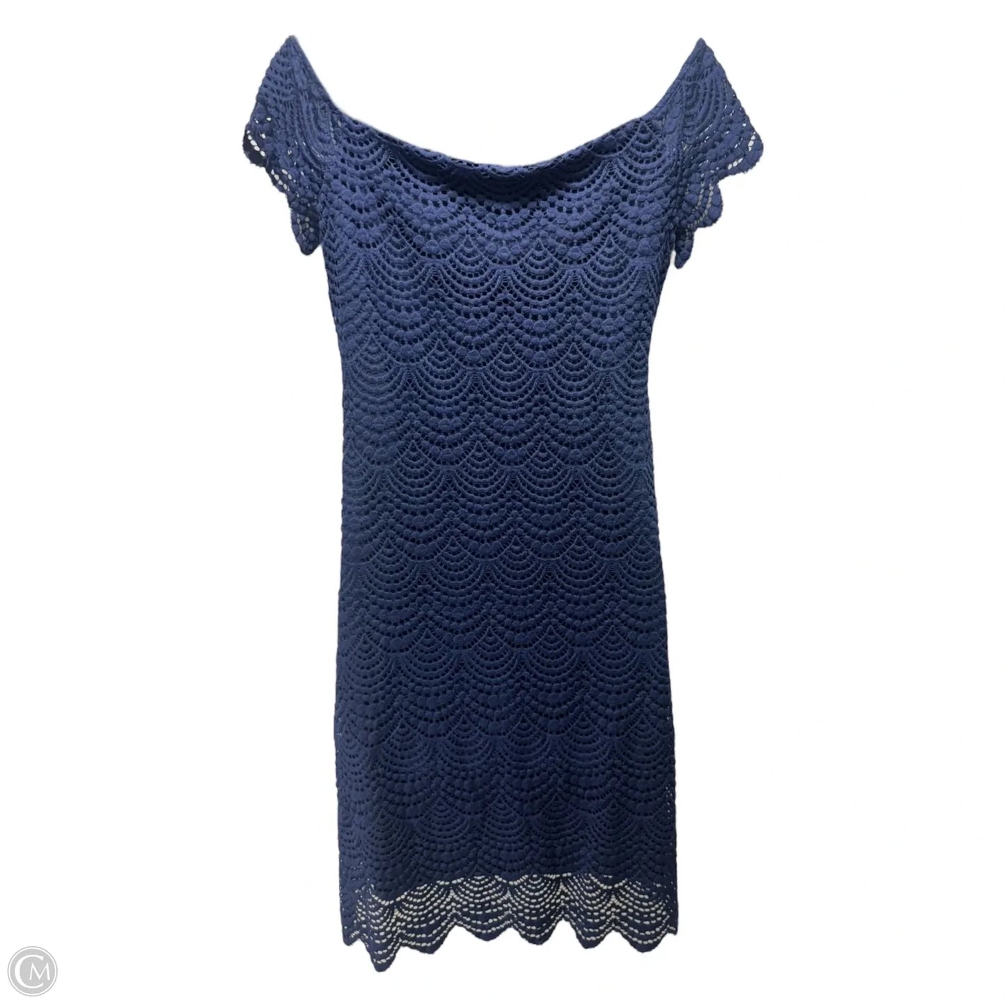 Jade Dress Designer By Lilly Pulitzer In True Navy Scalloped Shell Lace, Size: S