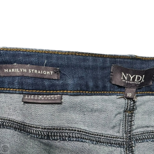 Marilyn Straight Jeans By Not Your Daughters Jeans In Blue Denim, Size: 10