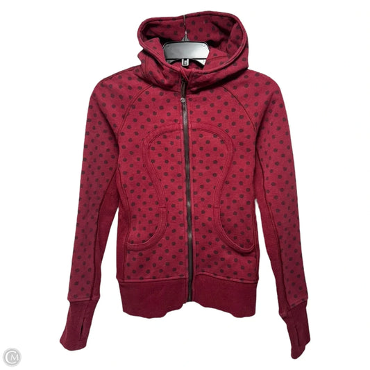 Scuba Hoodie II By Lululemon In Ghost Dot Heathered Cranberry Bordeaux Drama, Size: 4