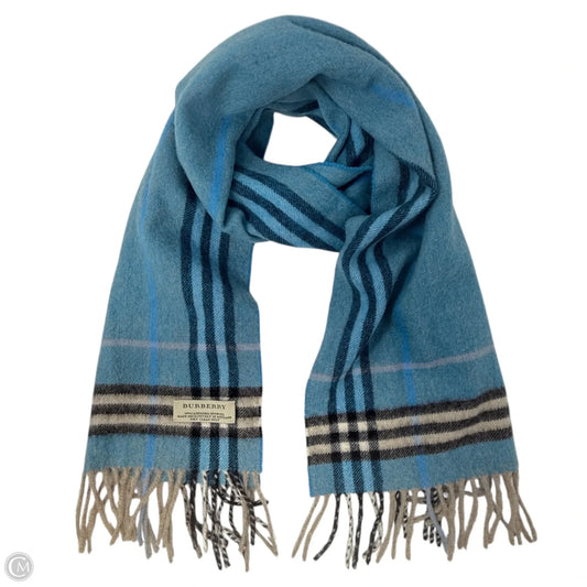 Cashmere And Wool Check Fringe Scarf Luxury Designer By Burberry