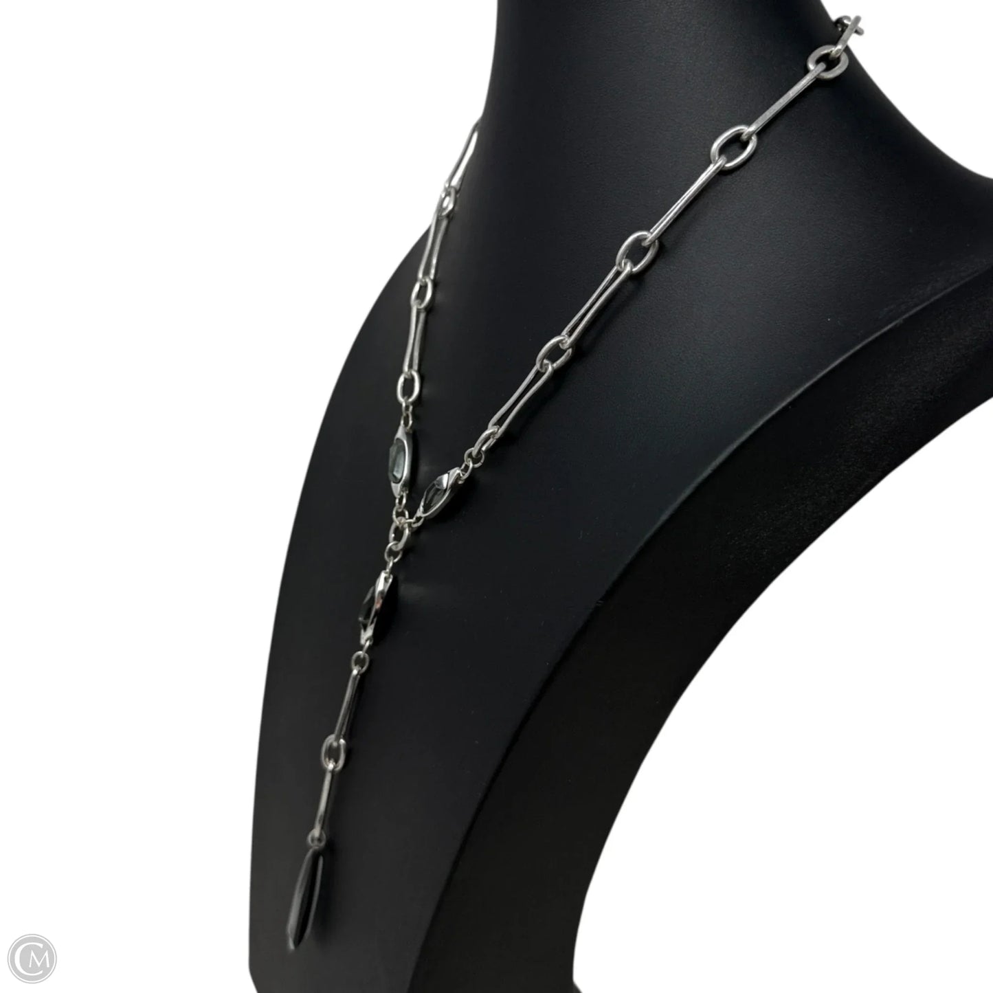 Crystal & Silver Tone Lariat & Y-drop Necklace By Robert Lee Morrison Soho