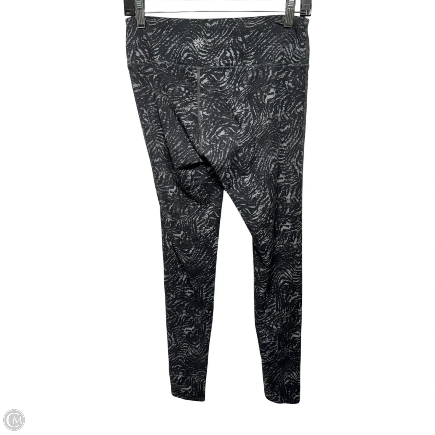 Athletic Leggings By Athleta In Black & Grey, Size: S