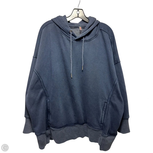 Sweatshirt Hoodie By Free People In Navy, Size: S