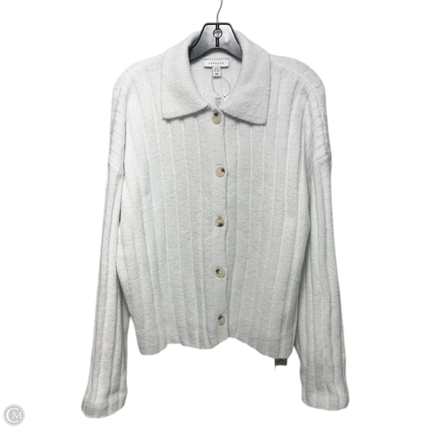 Sweater Cardigan By Top Shop In White, Size: M