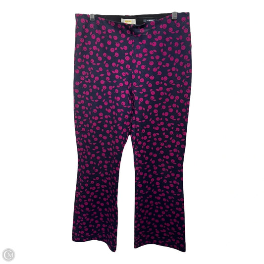 The Margot Pants Cropped By Maeve In Navy & Cherry Print, Size: S