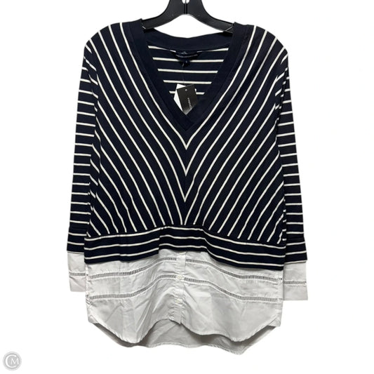 Top Long Sleeve By French Connection In Striped Pattern, Size: S