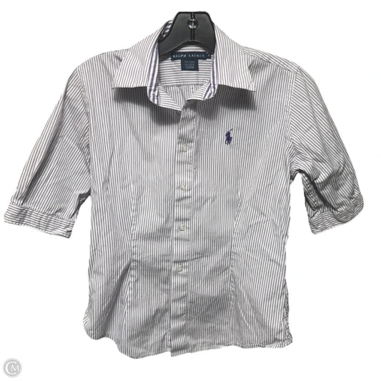 Top Short Sleeve By Ralph Lauren In Striped Pattern, Size: 4
