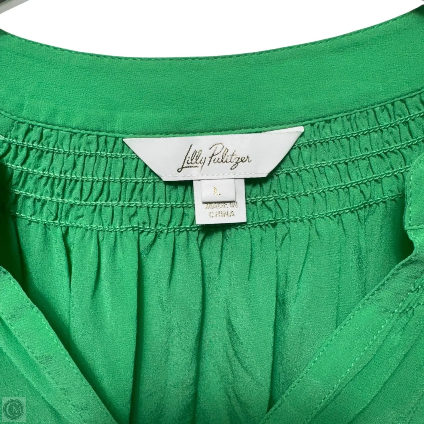 Top Long Sleeve Designer By Lilly Pulitzer In Green, Size: L