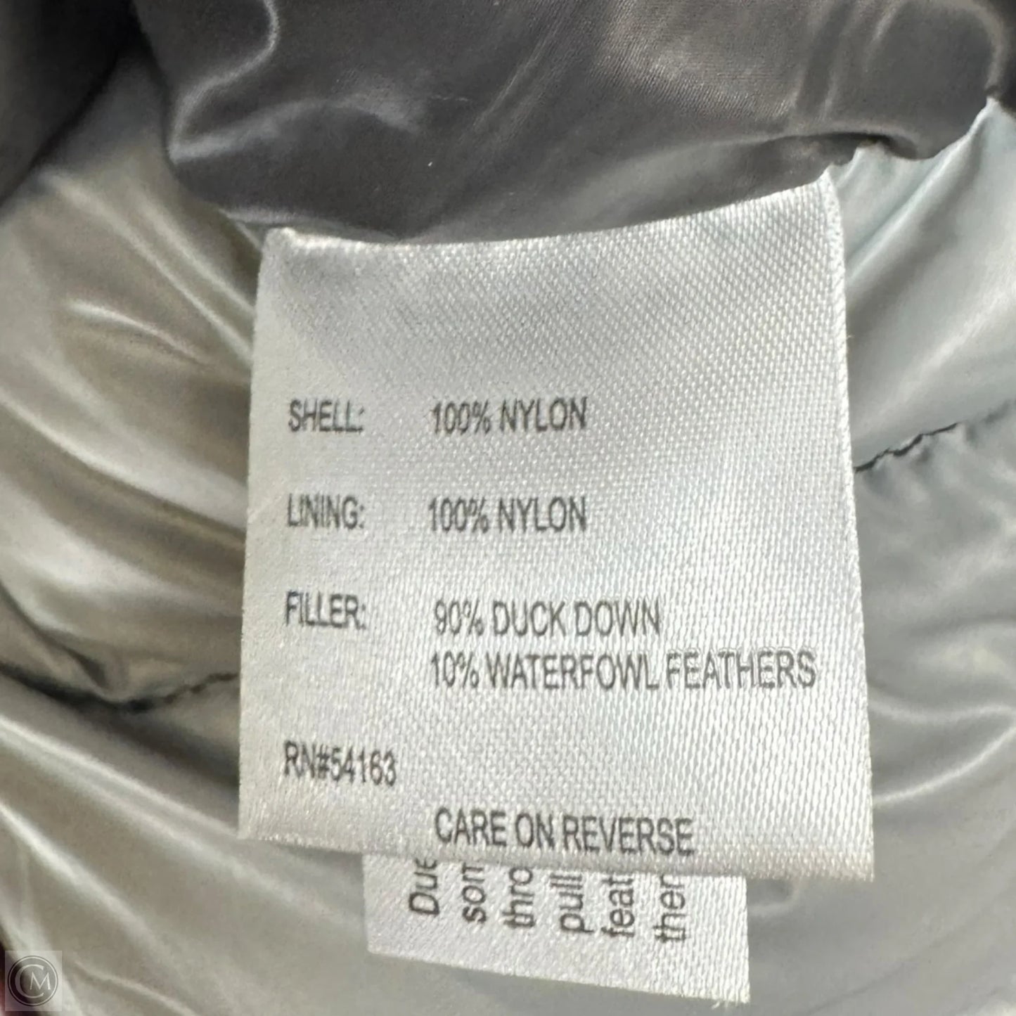 Packable Lightweight Down Jacket Puffer & Quilted By Calvin Klein In Grey, Size: L